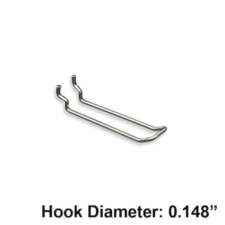 4 Metal Wire Loop Hook: 0.148 Dia., PK50